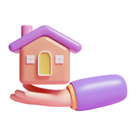 Home In Hand  3D Icon