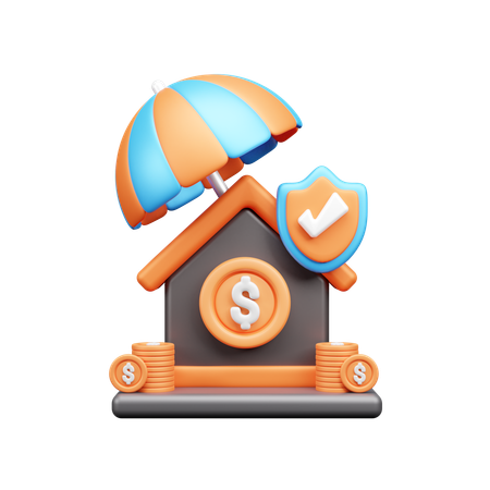 Home Insurance  3D Icon