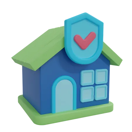Home Insurance Illustration 3D Icon