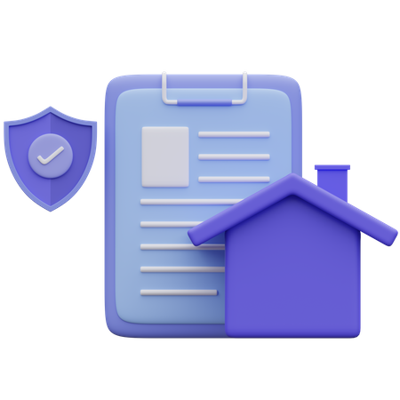 Home Insurance Policy  3D Icon