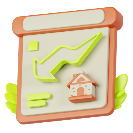 Home Investment Declines  3D Icon