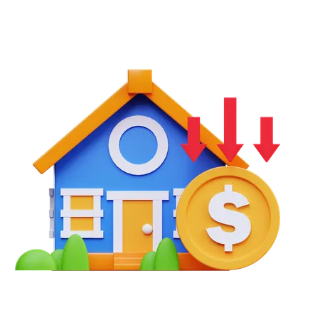 Home Investment Loss  3D Icon