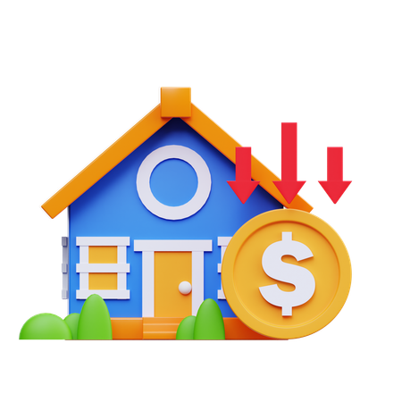 Home Investment Loss  3D Icon