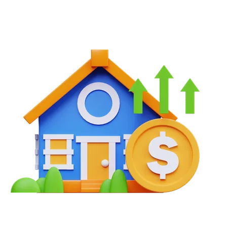 주택 투자 수익  3D Icon