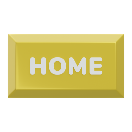 Home Keyboard Key  3D Icon