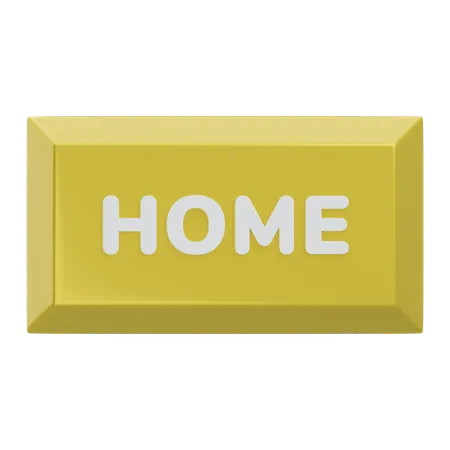 Home Keyboard Key  3D Icon