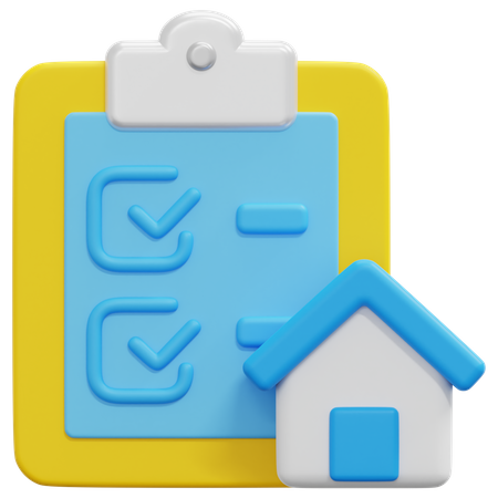 Home List  3D Icon