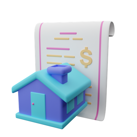 Home loan 3D Illustration