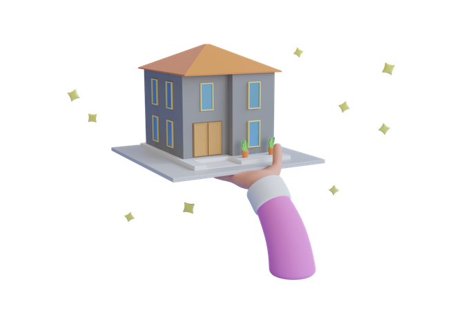 Home Loan  3D Illustration