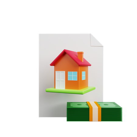 Home Loan Paper  3D Illustration