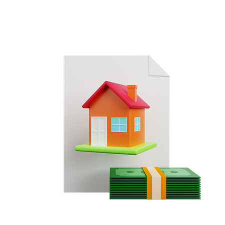 Home Loan Paper 3D Illustration