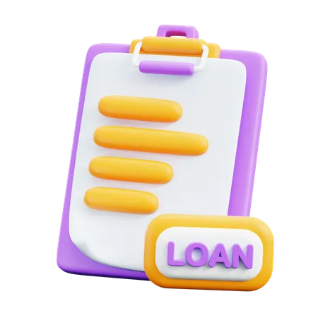 Home loan papers  3D Icon