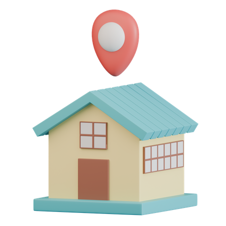 집 위치  3D Icon