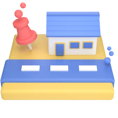 Home location  3D Icon