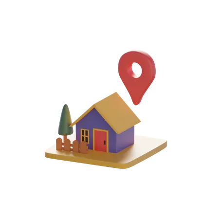 Home Location  3D Icon