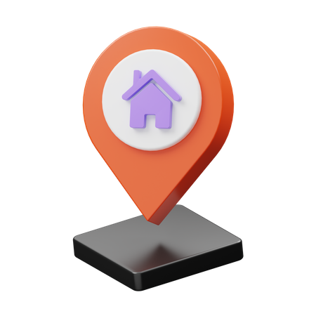 Home Location 3D Illustration