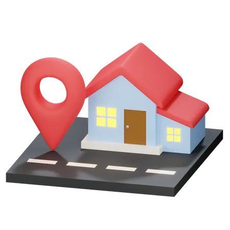 Home Location  3D Illustration