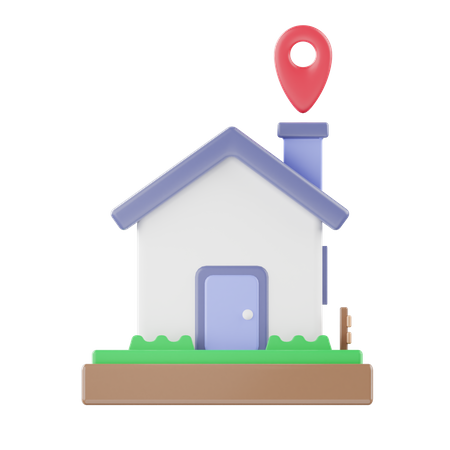 Home Location 3D Illustration
