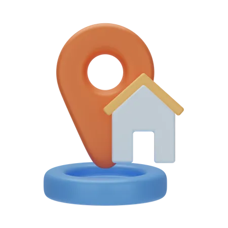 Home Location 3 D Navigation 3D Icon