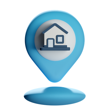 Home Location Pin  3D Icon