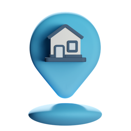 Home Location Pin  3D Icon