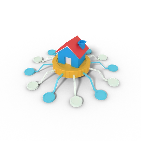 Home network  3D Icon