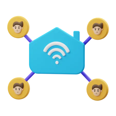 Home Network  3D Illustration