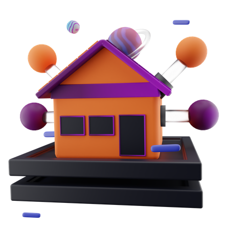 Home Network 3D Icon
