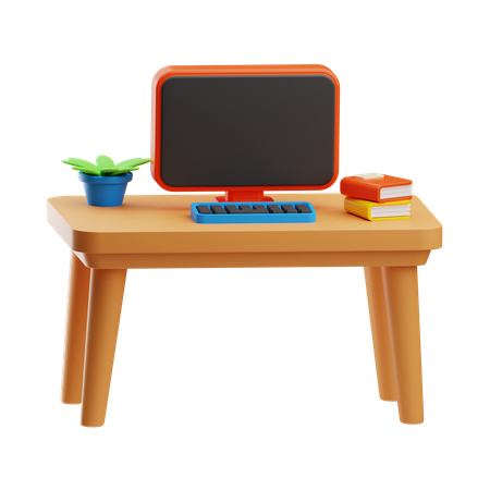 Home Office Desk Setup  3D Icon