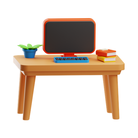 Home Office Desk Setup  3D Icon