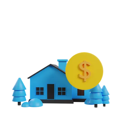Home Price  3D Icon