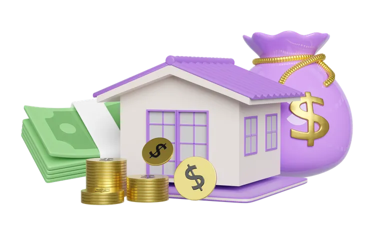 Home Price  3D Icon