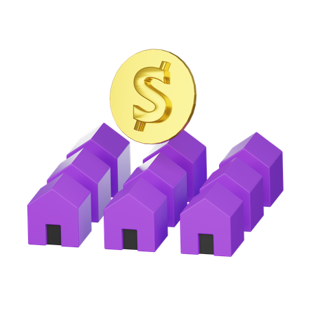 Home Price  3D Icon