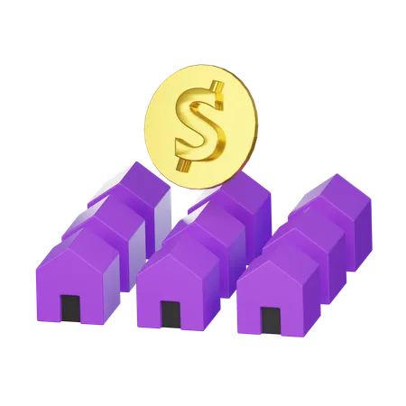 Home Price  3D Icon