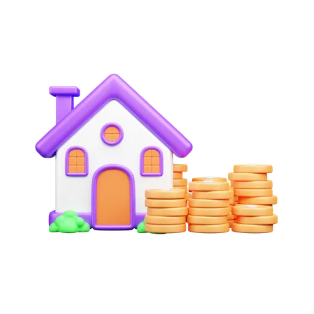 Home Price  3D Icon