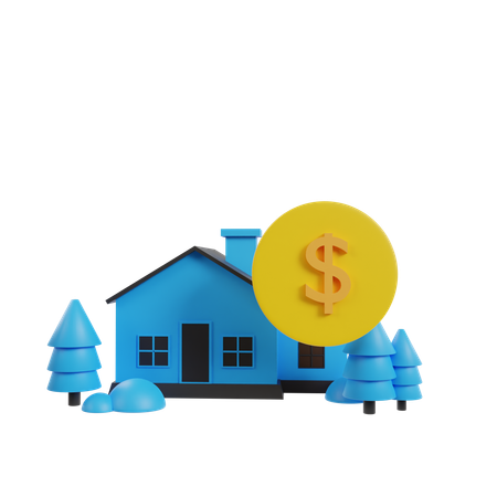 Home Price  3D Icon