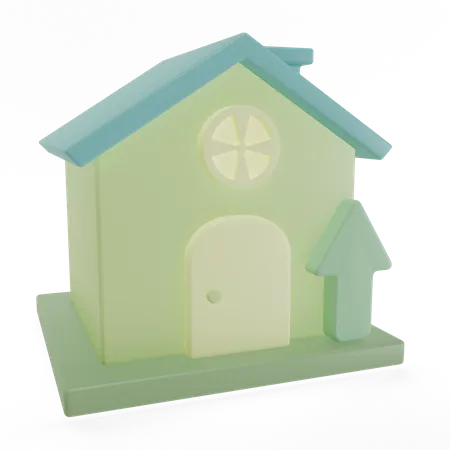 Home Price Up  3D Icon