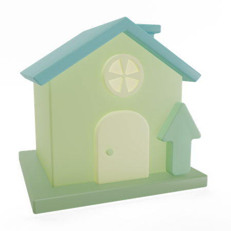 Home Price Up  3D Icon
