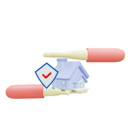 Home Protection  3D Icon