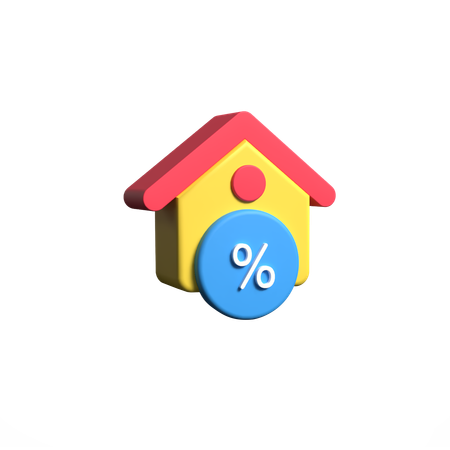 Prozent zu Hause  3D Icon