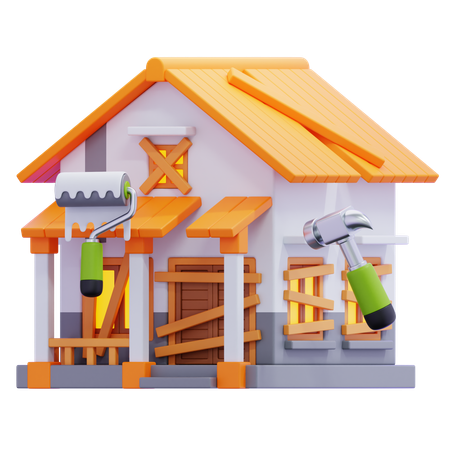 Home renovation  3D Icon