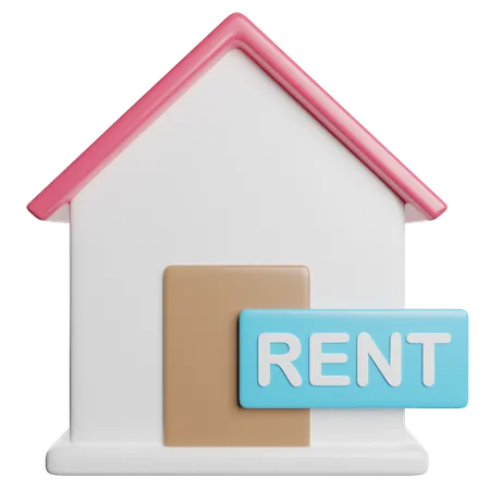 Rent House Property 3D Icon