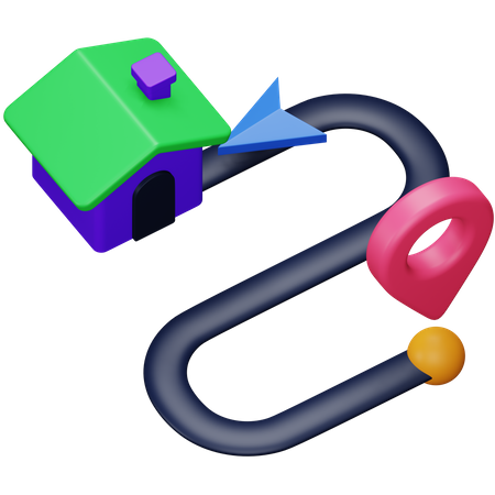 Home Route  3D Icon