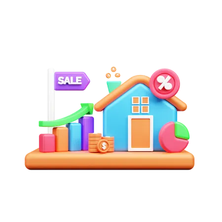 Home Sale  3D Icon