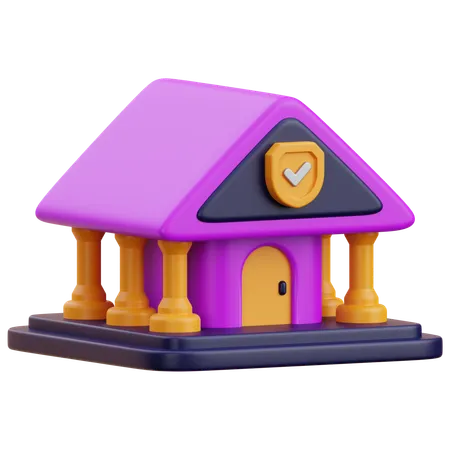 Home Security 3 D Render Icon Illustration 3D Icon