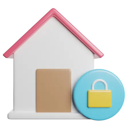 Secure House Protection 3D Icon