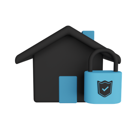 Home Security  3D Illustration