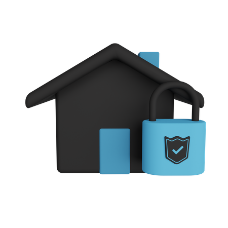 Home Security 3D Illustration