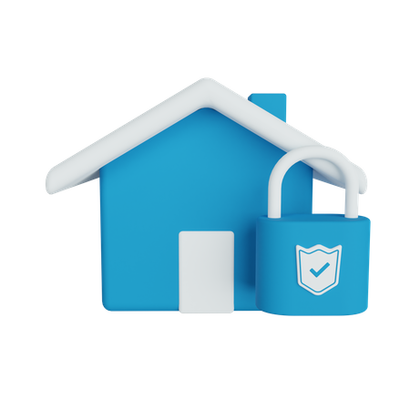 Home Security 3D Illustration