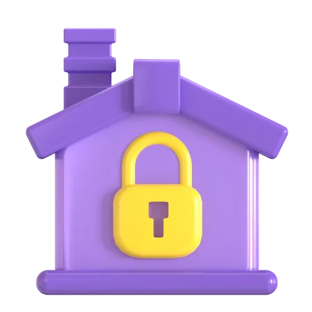 Home Security 3 D Illustration Good For Cyber Security Design 3D Icon